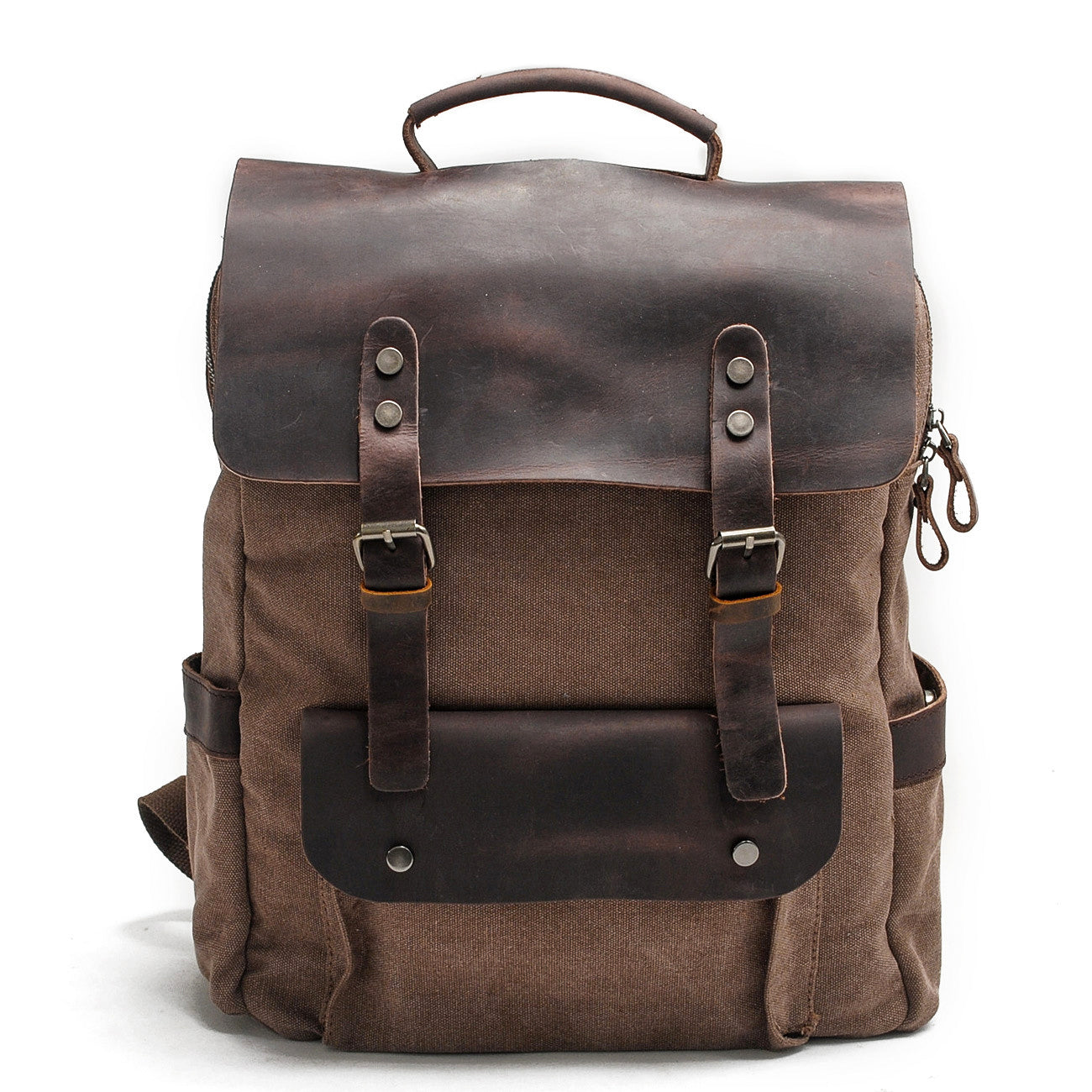 Canvas Tasche Norwegen – Vintage Rucksack für Laptop & Reisen 16L