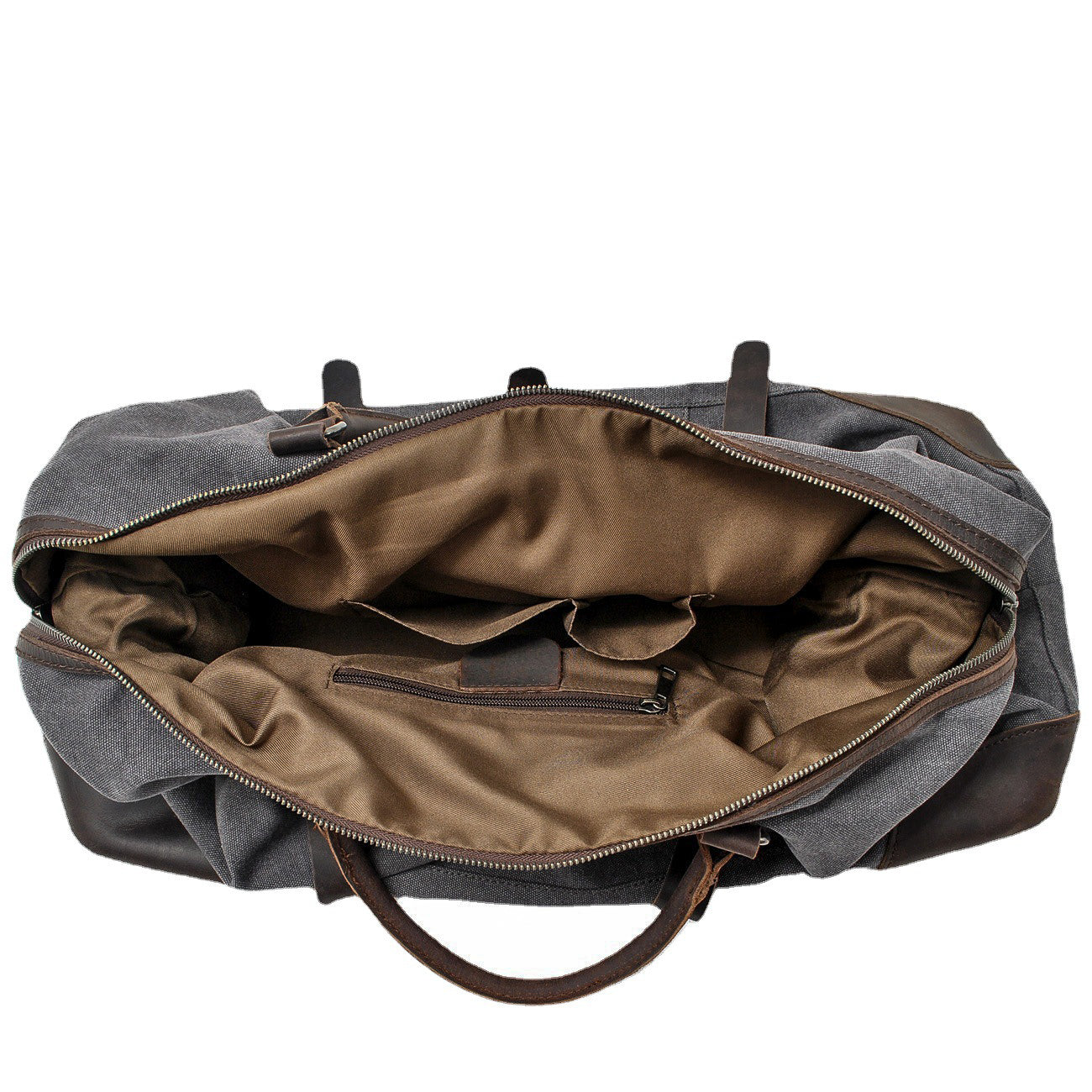 Duffelbag Polen – Vintage Canvas Weekender 56L aus Leder