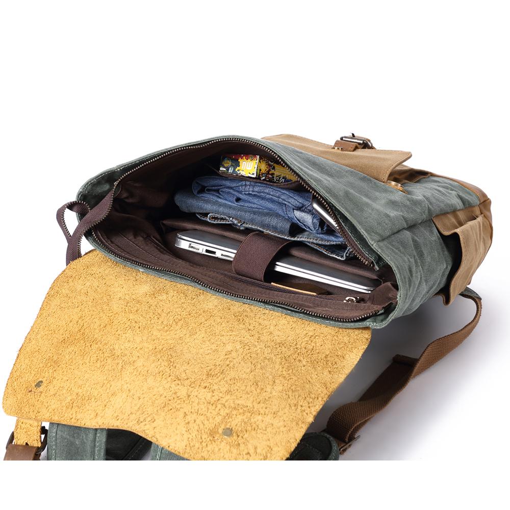 Retro Rucksack Schweden – Vintage Canvas Rucksack mit Laptopfach 18L