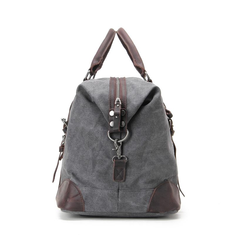 Duffelbag Polen – Vintage Canvas Weekender 56L aus Leder