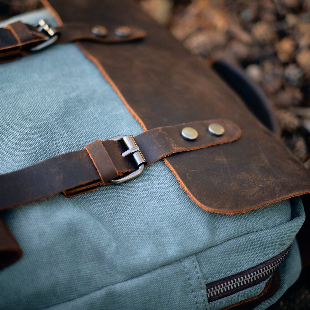 Canvas Tasche Norwegen – Vintage Rucksack für Laptop & Reisen 16L