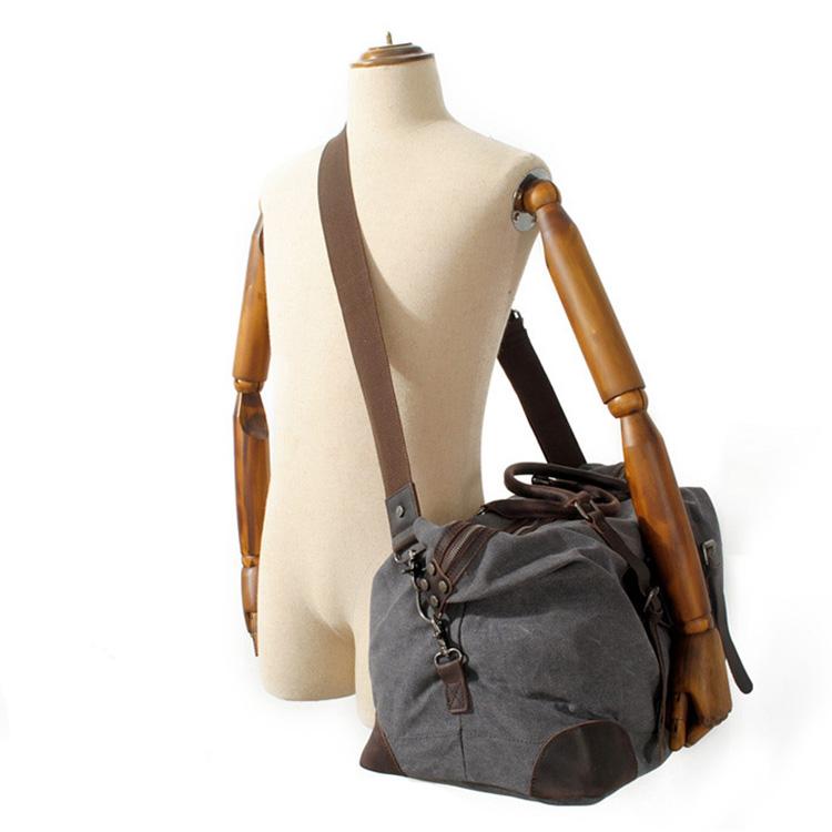 Duffelbag Polen – Vintage Canvas Weekender 56L aus Leder