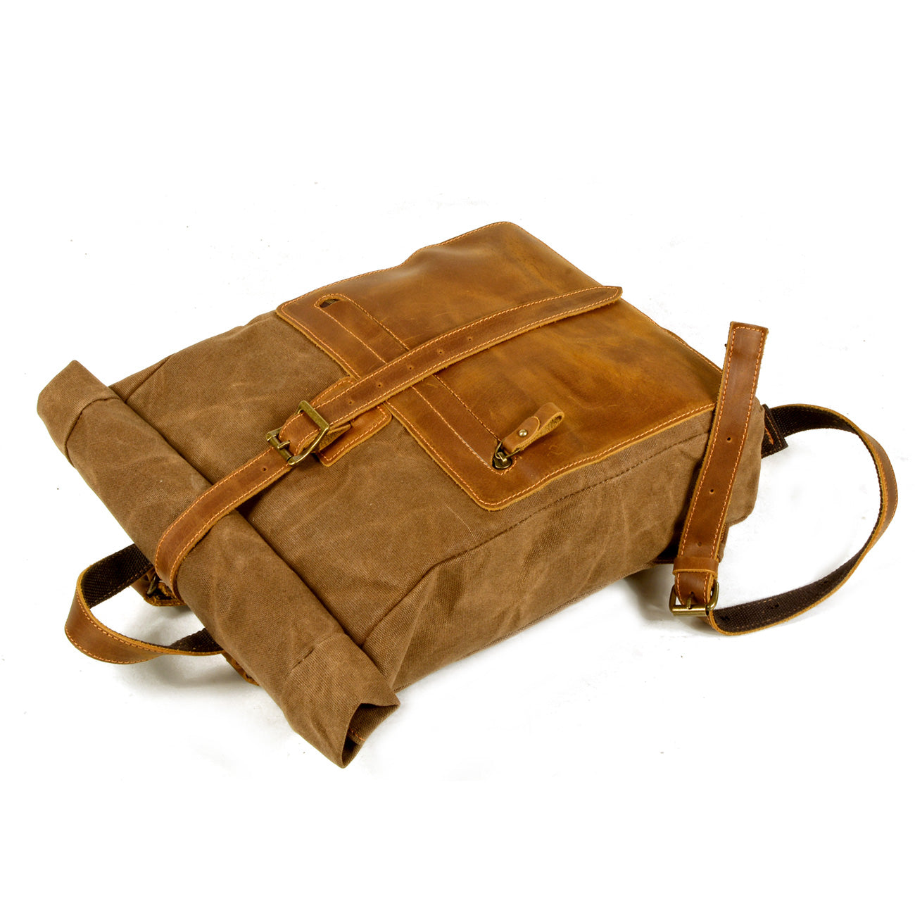 Waxed Canvas Rucksack 13L aus Canvas & Leder – Vintage Alltagsrucksack NORDMARK