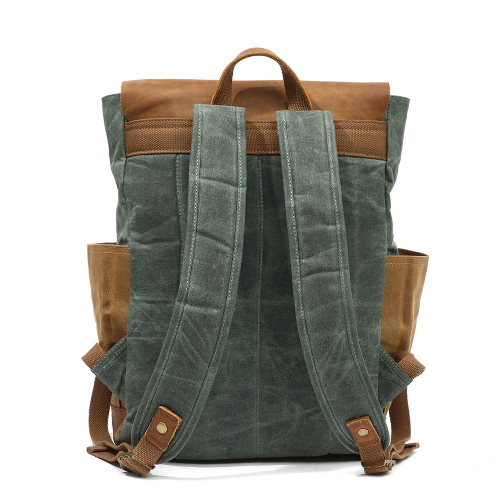 Retro Rucksack Schweden – Vintage Canvas Rucksack mit Laptopfach 18L