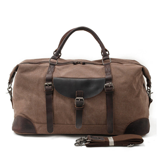 Duffelbag Polen – Vintage Canvas Weekender 56L aus Leder