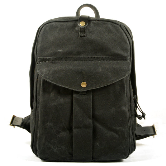 Premium Canvas Rucksack 14L aus gewachstem Canvas & Leder – Vintage Alltagsrucksack SKAGEN