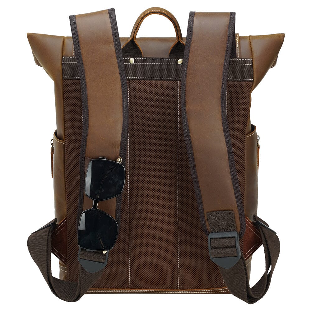 Leder Laptop Rucksack 16,5L Valeron – Business Backpack aus Echtleder