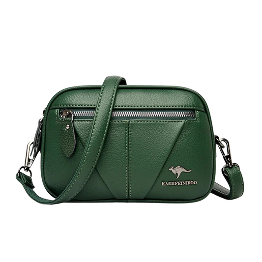 Elegante Umhängetasche 3L aus Leder mit verstellbarem Riemen