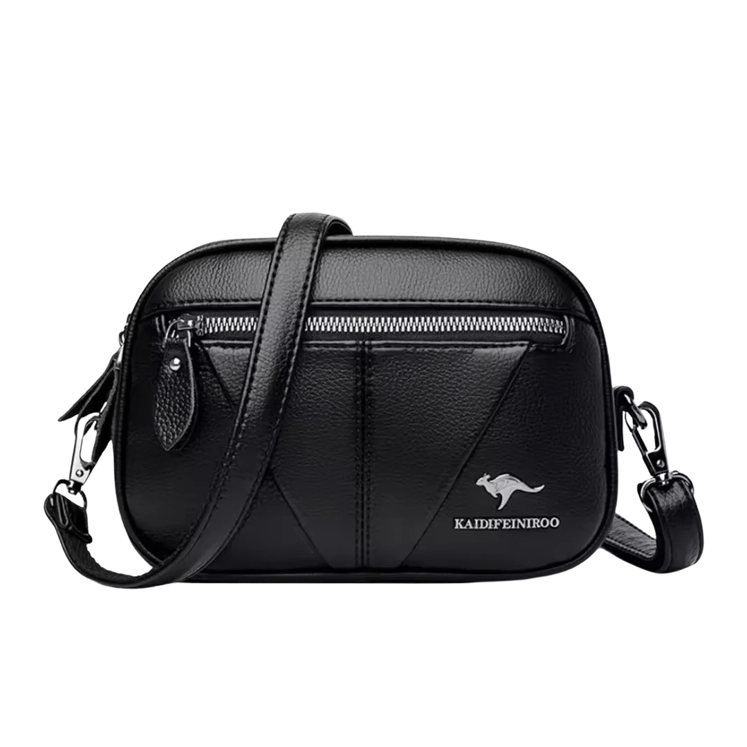 Elegante Umhängetasche 3L aus Leder mit verstellbarem Riemen