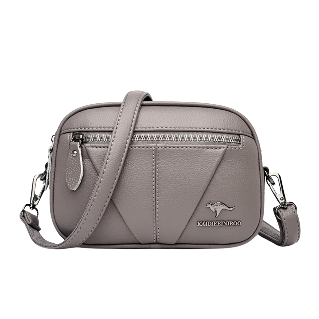 Elegante Umhängetasche 3L aus Leder mit verstellbarem Riemen