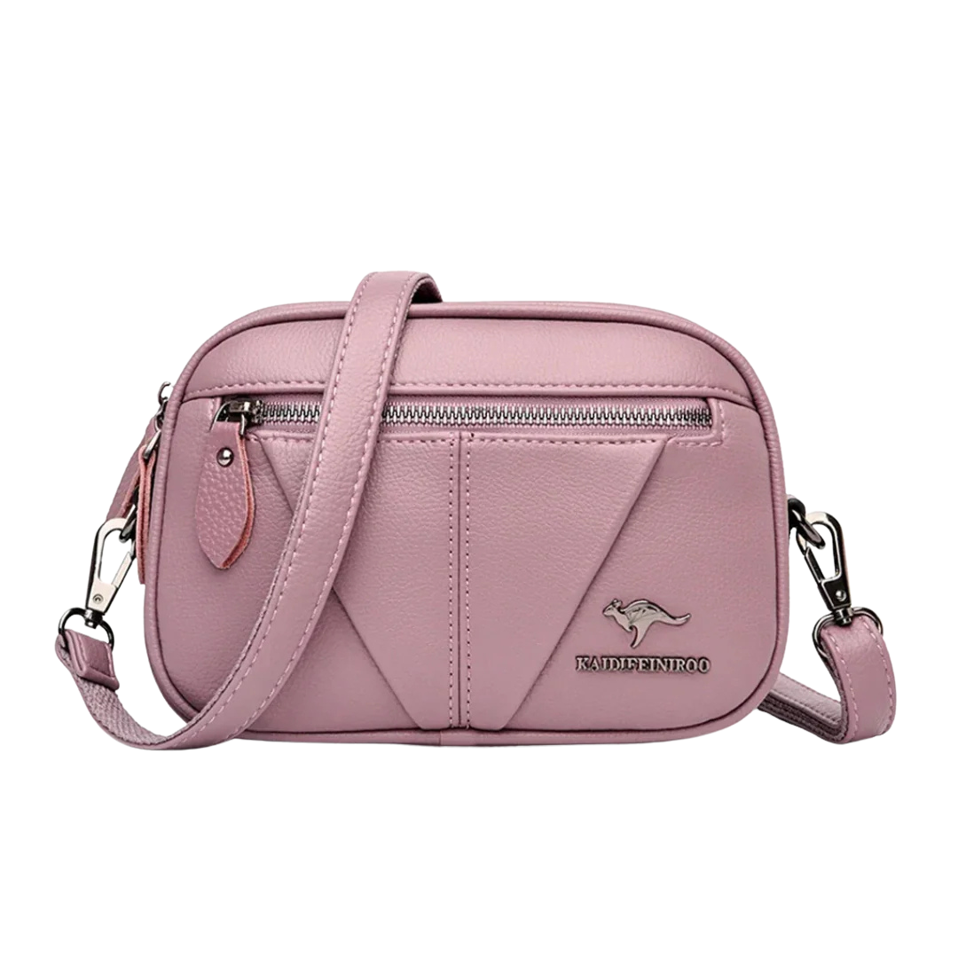 Elegante Umhängetasche 3L aus Leder mit verstellbarem Riemen