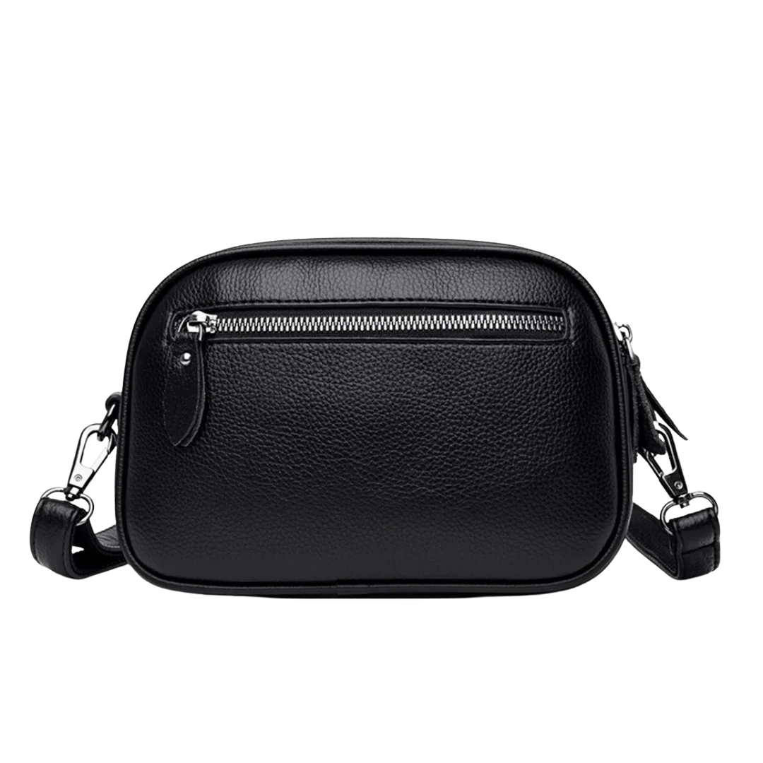 Elegante Umhängetasche 3L aus Leder mit verstellbarem Riemen
