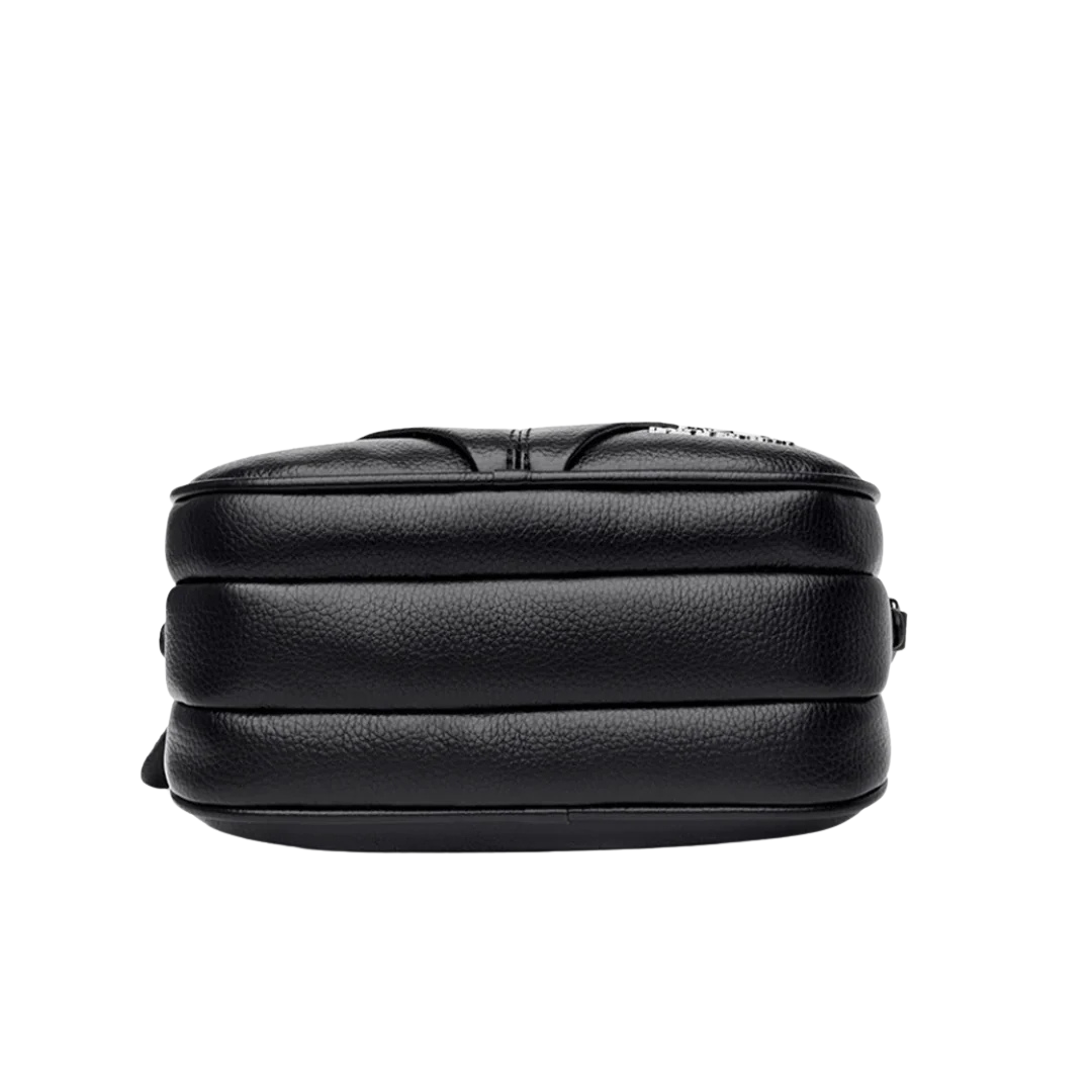 Elegante Umhängetasche 3L aus Leder mit verstellbarem Riemen