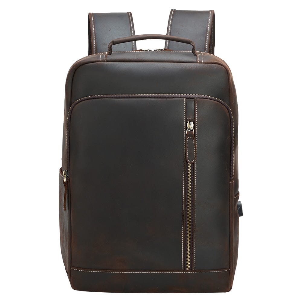 Crazy Horse Leder Rucksack 17L Montaro – Vintage Backpack aus Echtleder
