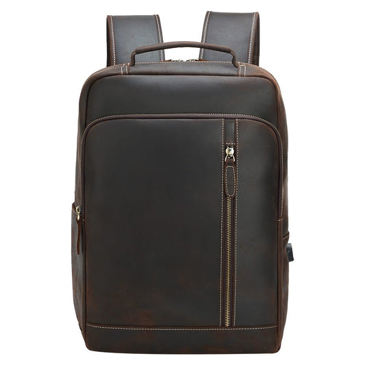 Crazy Horse Leder Rucksack 17L Montaro – Vintage Backpack aus Echtleder