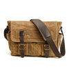 Umhängetasche Herren – Vintage Canvas Tasche mit Lederdetails 15L
