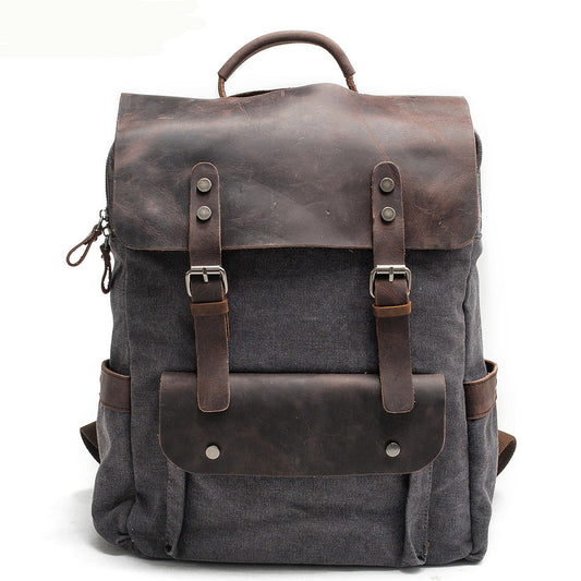 Canvas Tasche Norwegen – Vintage Rucksack für Laptop & Reisen