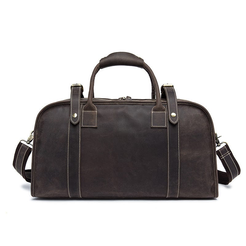 Braune Leder Crossbodytasche 20L Valerio – Vintage Duffel aus Saffiano