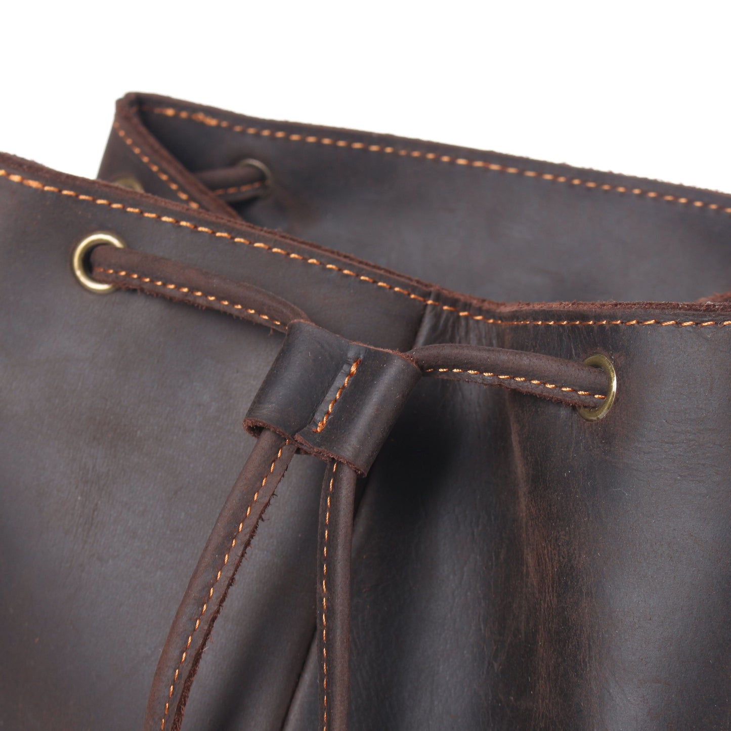 Leder Turnbeutel Rucksack 14L Darven – Vintage Backpack aus Echtleder
