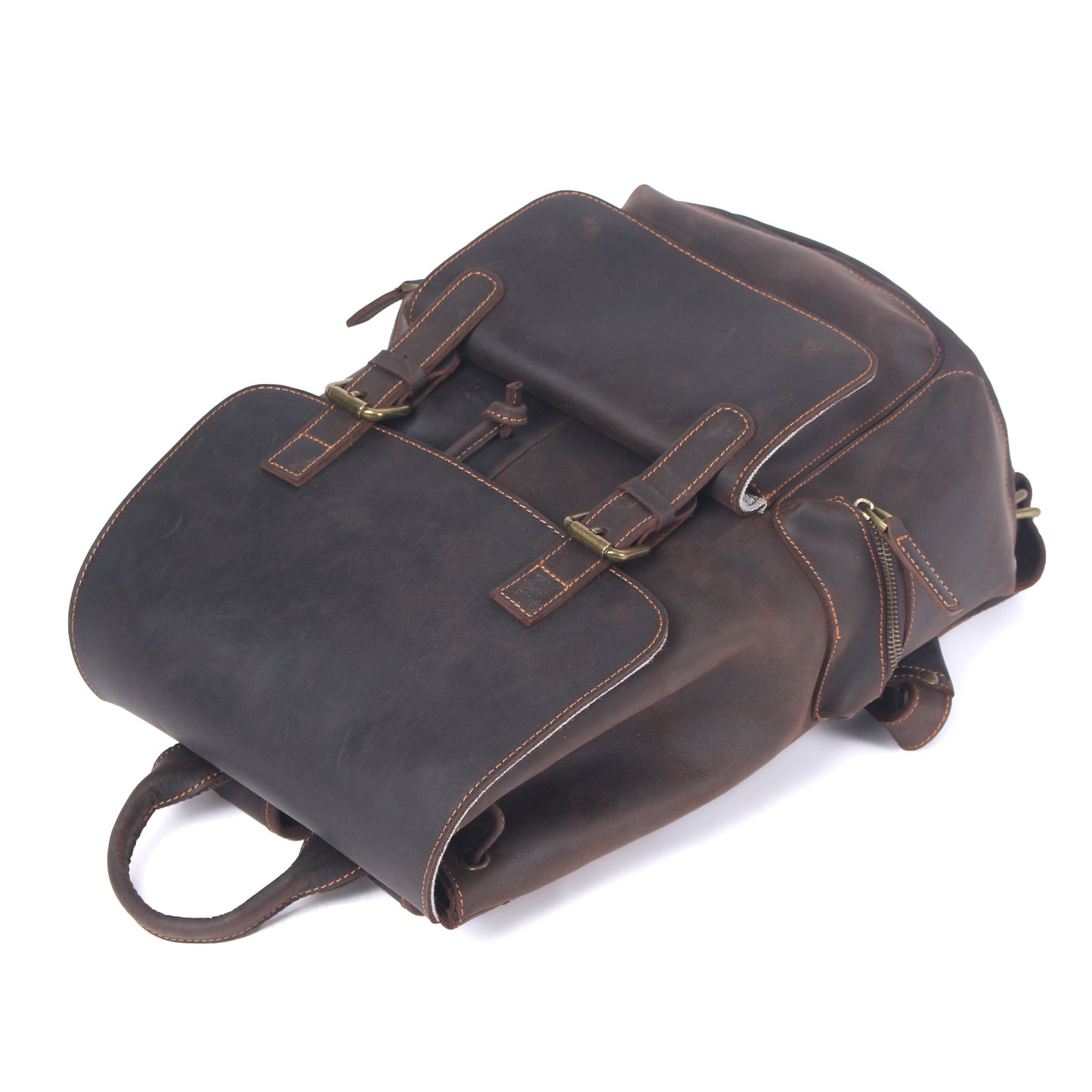 Leder Turnbeutel Rucksack 14L Darven – Vintage Backpack aus Echtleder