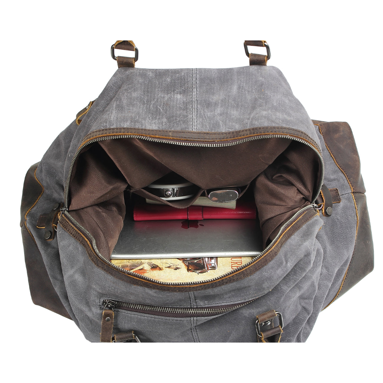 Duffel Bag Canvas Finland – Vintage Reisetasche aus Leder & Canvas