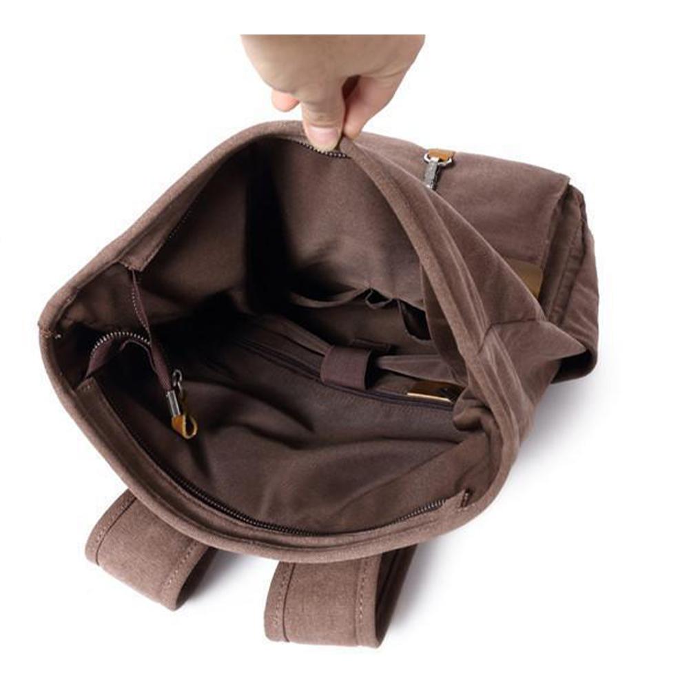 Canvas Tasche Vintage AMSTERDAM – Retro Rucksack mit Laptopfach