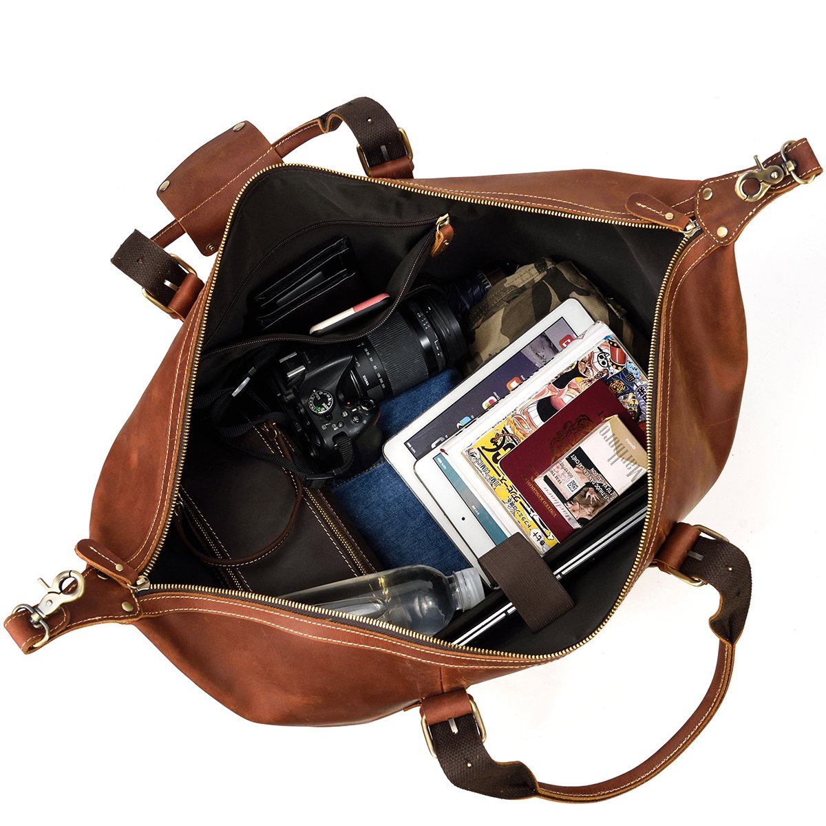 Reisetasche aus Leder 34L – Vintage Panamatasche für stilvolles Reisen