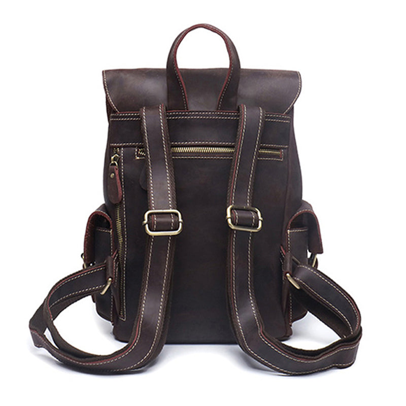 Damen Leder Rucksack 18L Elowen – Vintage Echtleder Backpack