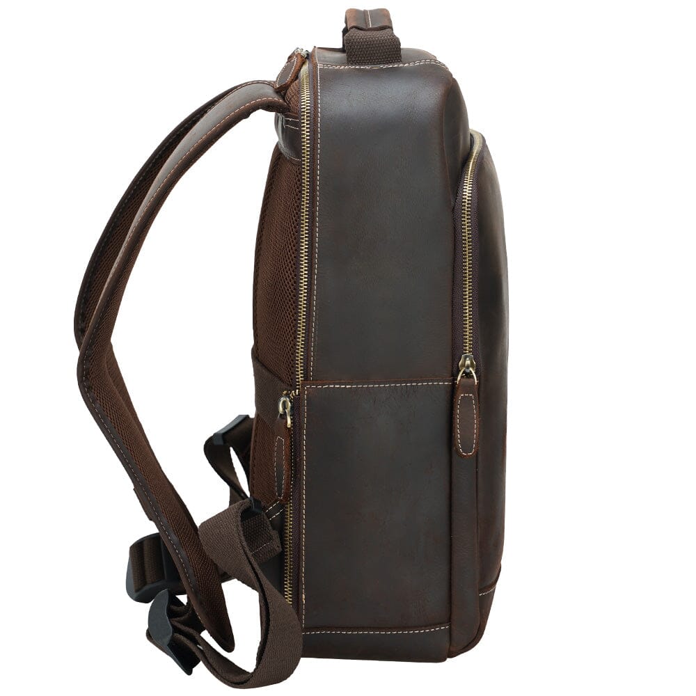 Crazy Horse Leder Rucksack 17L Montaro – Vintage Backpack aus Echtleder