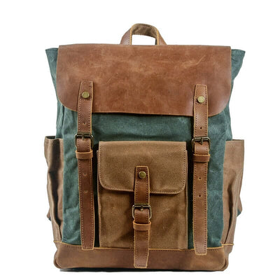 Retro Rucksack Schweden – Vintage Canvas Rucksack mit Laptopfach 18L