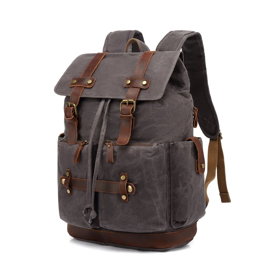 Army Rucksack FALKENRIGG 20L – Militär Rucksack Canvas & Leder