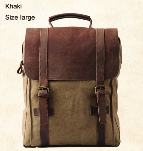 Vintage Rucksack aus Canvas & Leder – robust, stilvoll & funktional
