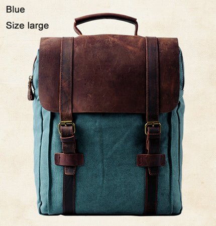 Vintage Rucksack aus Canvas & Leder – robust, stilvoll & funktional