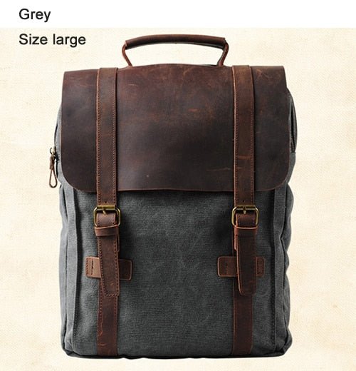 Vintage Rucksack aus Canvas & Leder – robust, stilvoll & funktional