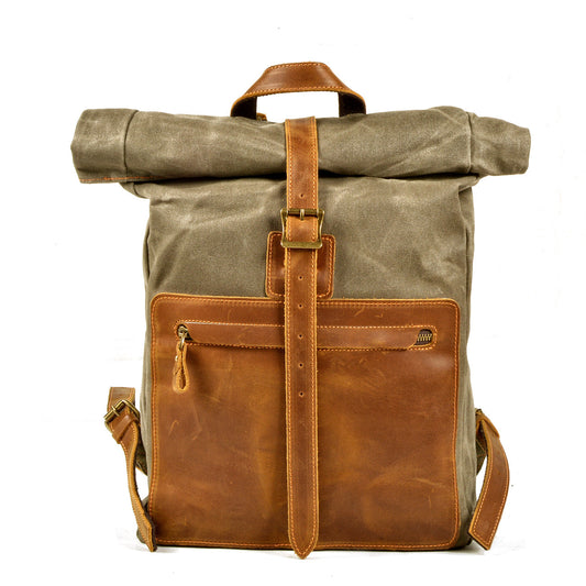 Waxed Canvas Rucksack 13L aus Canvas & Leder – Vintage Alltagsrucksack NORDMARK
