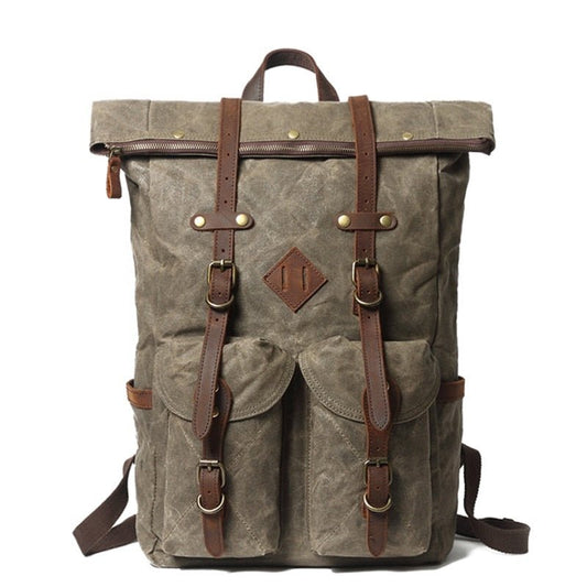 Vintage Rucksack – Canvas Rucksack für Uni, Wandern & Alltag
