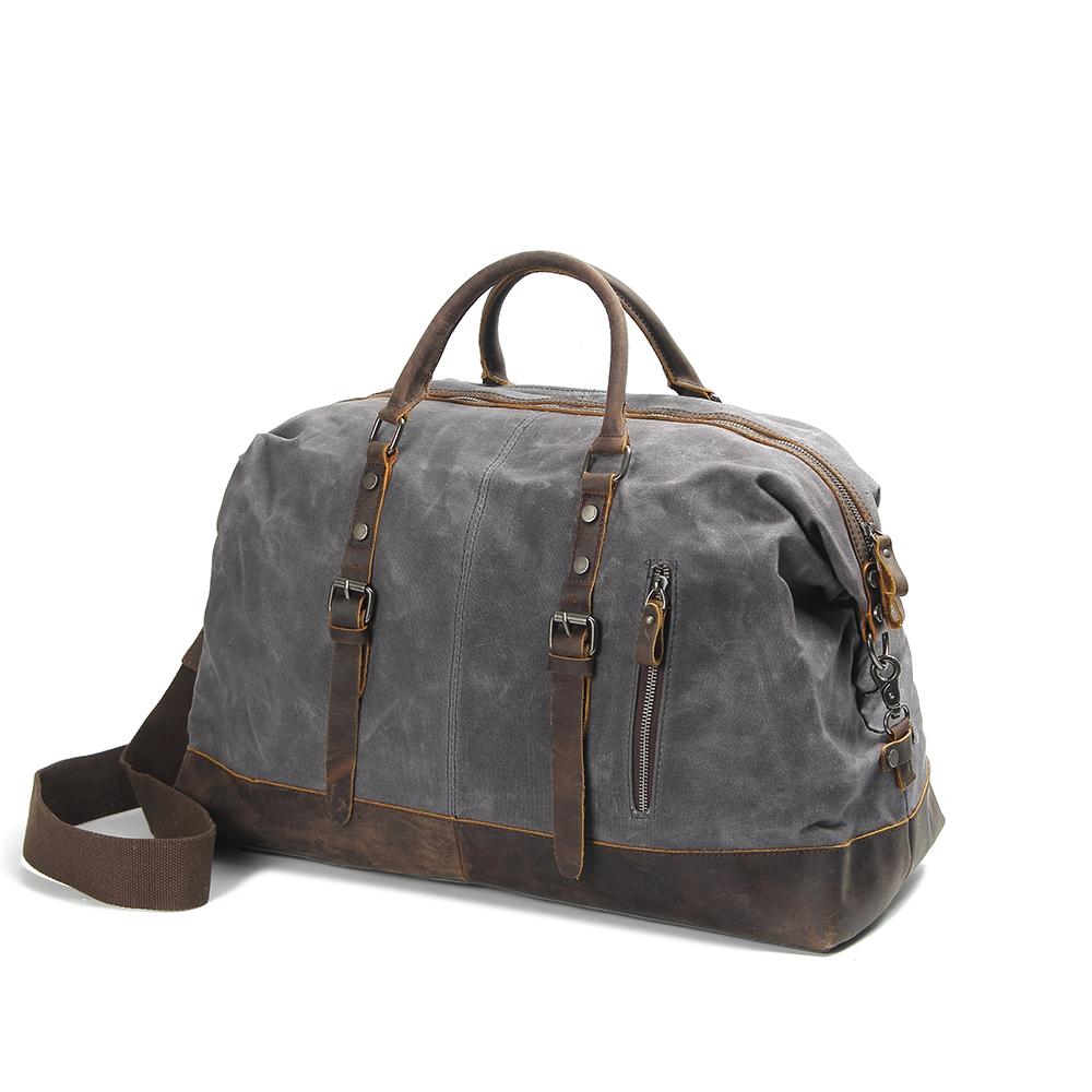 Duffel Bag Canvas Finland – Vintage Reisetasche aus Leder & Canvas