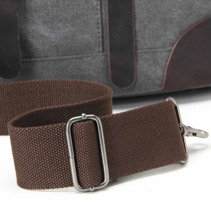 Duffelbag Polen – Vintage Canvas Weekender 56L aus Leder