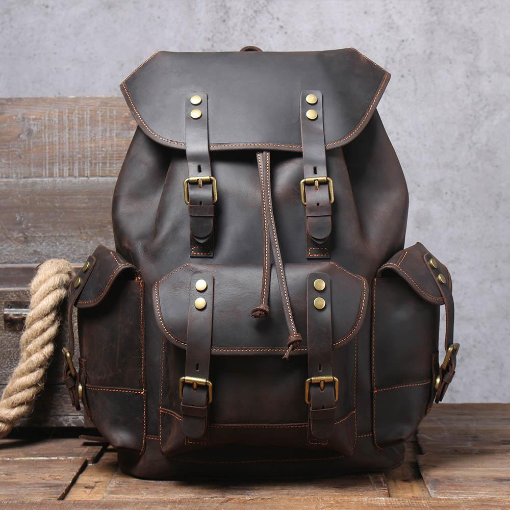 Leather Travel Backpack Ravenridge 25L – Vintage Lederrucksack Herren