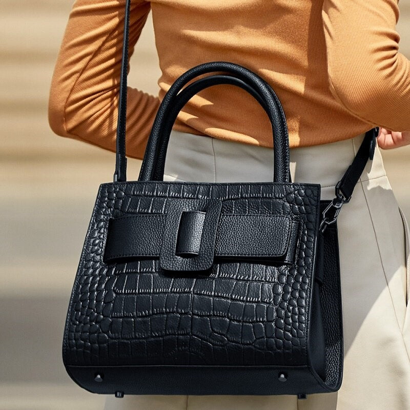 Luxuriöse Leder Schultertasche – Elegant & Vielseitig Kombinierbar