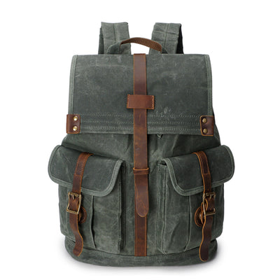 Vintage Rucksack 24L – Canvas & Leder Rucksack NORDVIK