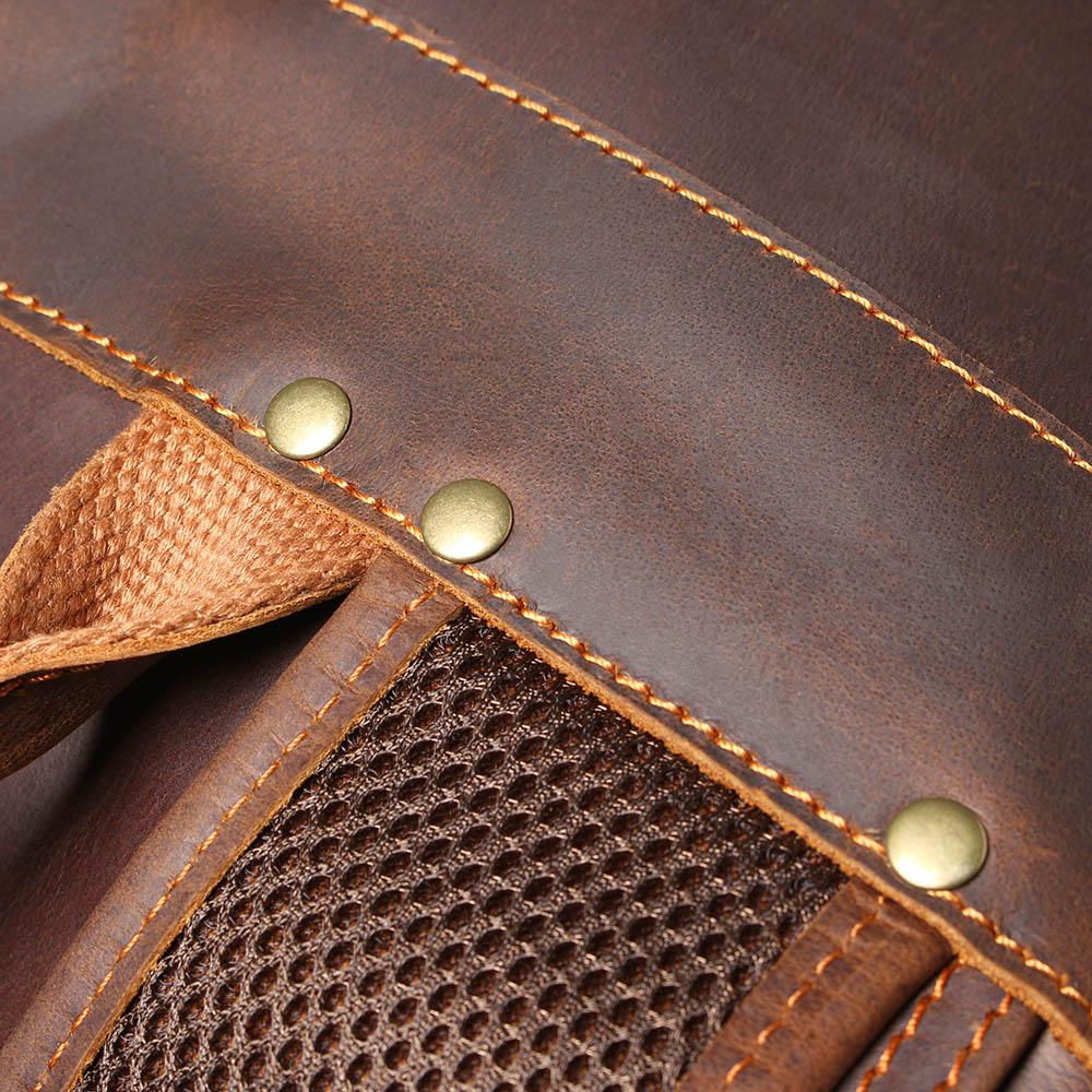 Brown Leather Rucksack BJORVIK 18L – Vintage Lederrucksack Unisex