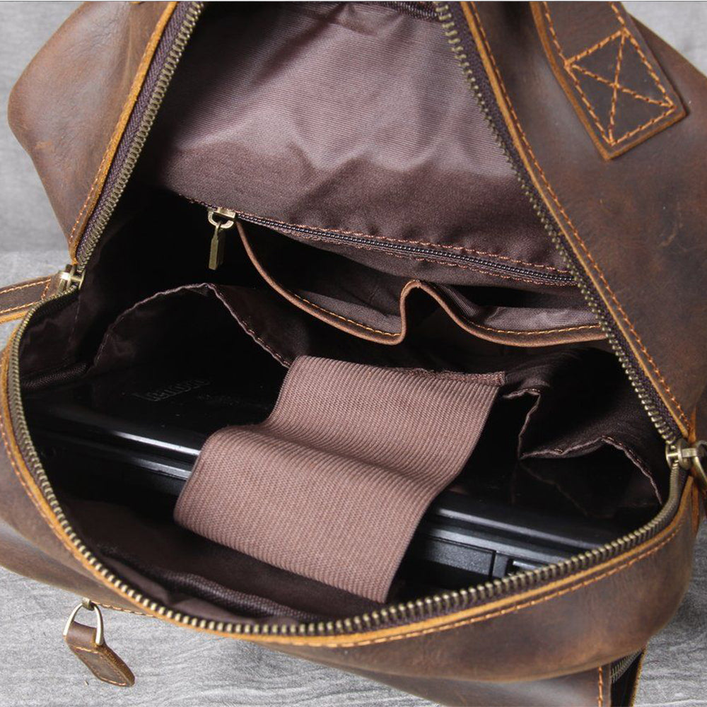 Leder Herren-Rucksack Moritz – Vintage-Rucksack in Hellbraun