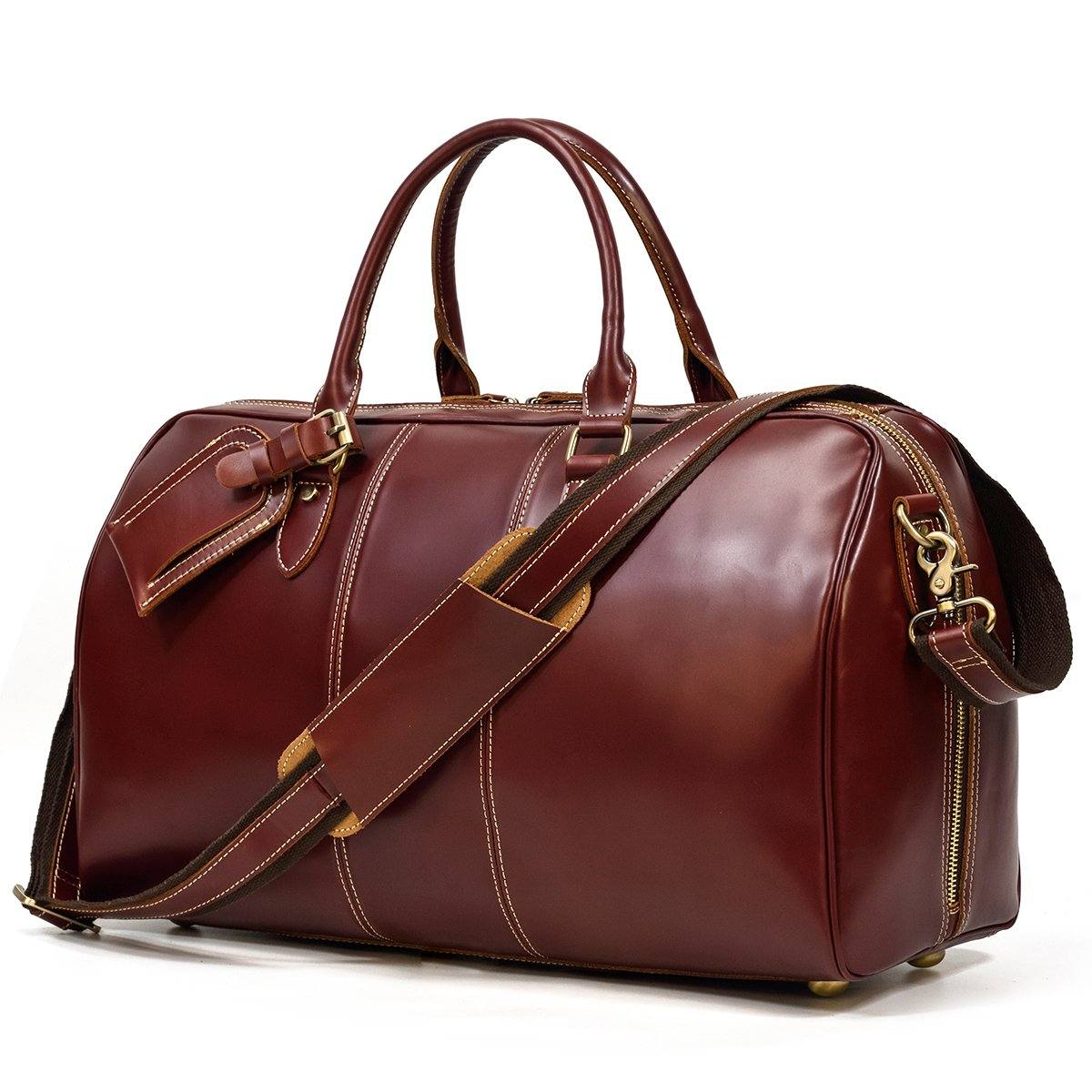 Leather Weekender Bag – Vintage 35L Weekender für Stilreisen