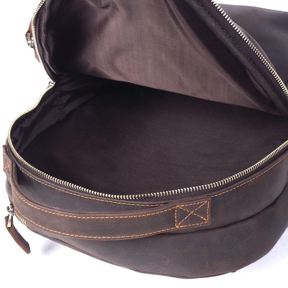 Leder Rucksack Braun 22L Cordavo – Minimalistischer Vintage Rucksack