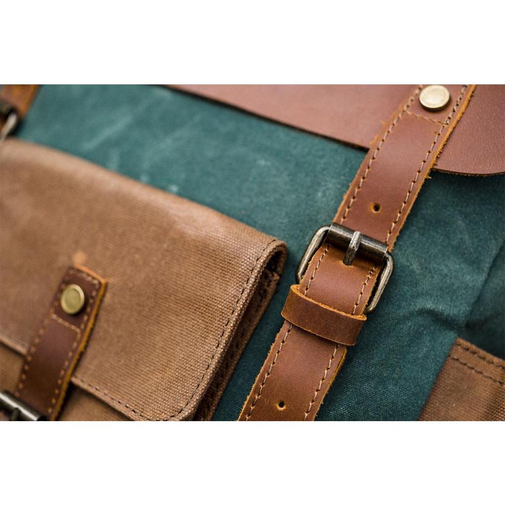 Retro Rucksack Schweden – Vintage Canvas Rucksack mit Laptopfach 18L
