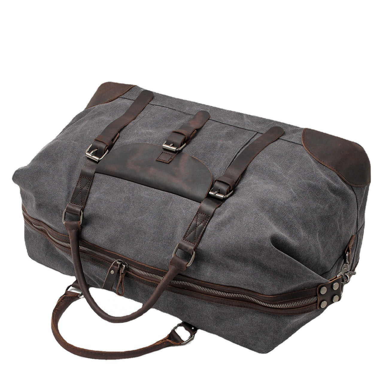 Duffelbag Polen – Vintage Canvas Weekender 56L aus Leder