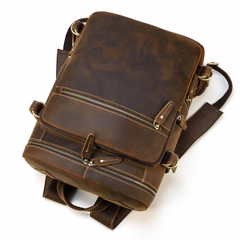 Leder Rucksack Backpack 14L Neravo – Vintage Leder Rucksack
