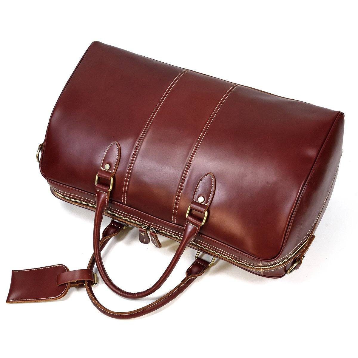 Leather Weekender Bag – Vintage 35L Weekender für Stilreisen