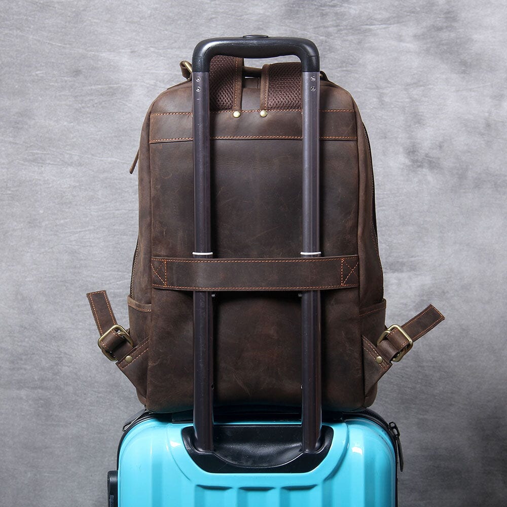 Echter Leder Rucksack 14L Taviro – Vintage Backpack aus Vollleder